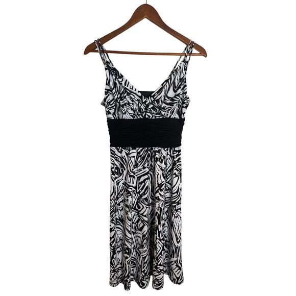 Vintage Y2K Evan-Picone Petite Animal Print Ruched Middle Knee Length Dress 6P - Picture 5 of 9